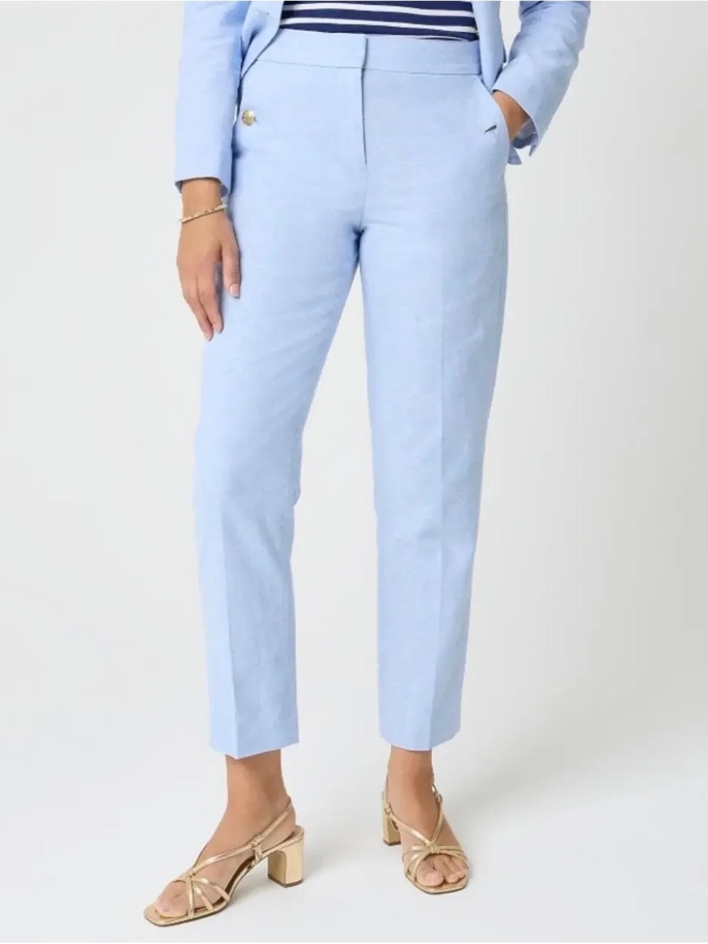 J. Crew Factory Light Blue Sailor Ankle Pants Size 22WP